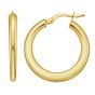 14K Gold Graduated Flat Hoops