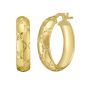 14K Gold Large Florentine Hoops