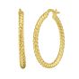 14K Gold Twisted Medium Hoops
