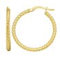 14K Gold Twisted Medium Hoops
