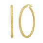 14K Gold Twisted Large Hoops