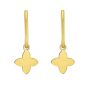 14K Gold Flower Huggies