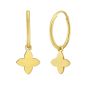 14K Gold Flower Huggies