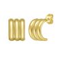 14K Gold Triplerow Small C-Hoops 