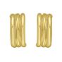 14K Gold Triplerow Large C-Hoops