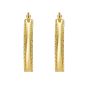 14K Small Diamond Cut Marquise Hoop Earrings