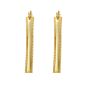14K Large Diamond Cut Marquise Hoop Earrings