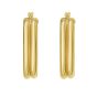 14K Double Row Paperclip Hoop Earrings