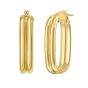 14K Double Row Paperclip Hoop Earrings