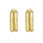 14K Double Row Hinged Hoop Earrings
