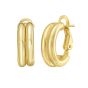 14K Double Row Hinged Hoop Earrings