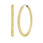 14K Round Faceted Hoop Earrings