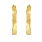 14K Twisted Square Tube Hoop Earrings