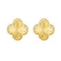 14K Radiating Clover Earrings