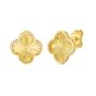 14K Radiating Clover Earrings