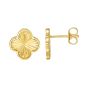 14K Radiating Clover Earrings