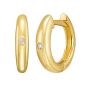 14K Diamond Small Hoop Earrings