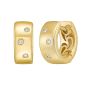 14K Diamond Huggie Earrings