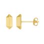 14K Long Hexagon Post Earrings