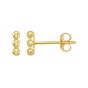 14K Beaded Bar Post Earrings