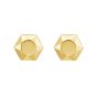 14K Flat Back Hexagon Earrings