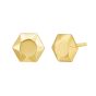 14K Flat Back Hexagon Earrings