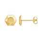 14K Flat Back Hexagon Earrings
