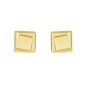 14K Flat Back Square Earrings