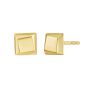 14K Flat Back Square Earrings