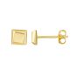 14K Flat Back Square Earrings