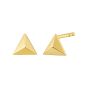 14K Flat Back Triangle Earrings