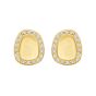 14K Diamond Freeform Cushion Earrings