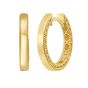 14K Mini Beaded Round Huggie Earrings