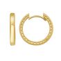 14K Mini Beaded Round Huggie Earrings
