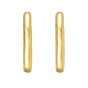 14K Mini Beaded Oval Huggie Earrings