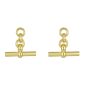 14k Gold T-Bar Dangle Earrings