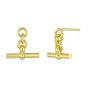 14k Gold T-Bar Dangle Earrings