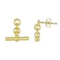 14k Gold T-Bar Dangle Earrings