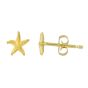 14k Gold Starfish Earrings