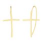 14K Gold Cross Threader Earring