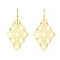 14K Gold Polished Kite Shape Chandelier Earring