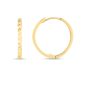 14K Diamond Cut Huggie Hoops