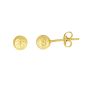 14K Gold 5mm Crystal Cut Post Earring