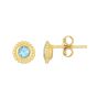14K Gold Prosecco Gemstone Studs