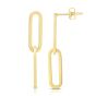 14K Gold Two Link Paperclip Drop Earrings