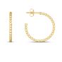 14K Gold Bead C-Hoops