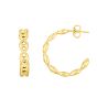 14K Puffed Mariner C-Hoop