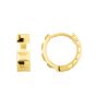 14K Gold Faceted Huggie