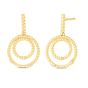 14K Diamond Cable Circle Drop Earrings