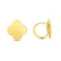 14K Gold Clover Earrings
